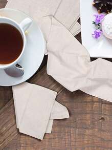 2/6/12/300pcs Beige Linen-Look Napkins, Suitable For Banquet, Dining, Restaurant, Kitchen, Dining Table Decor