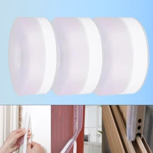 APORNI 1 Cuộn Dải chắn thời tiết cửa sổ kính, cách âm, dải bịt kín; Băng chống gió, chống thấm nước cho cửa sổ phòng tắm; Dải bịt kín chống mưa cho kính ban công - Trong sáng - Xem 1