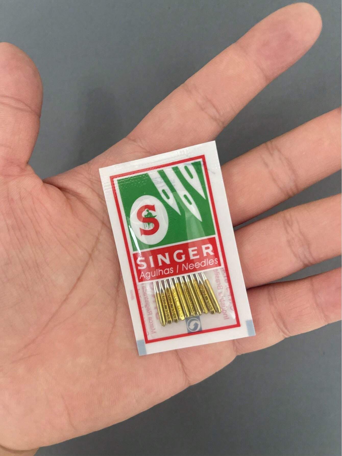 SINGER Titanium Plated Universal Sewing Machine Needles, Golden, 1Packs