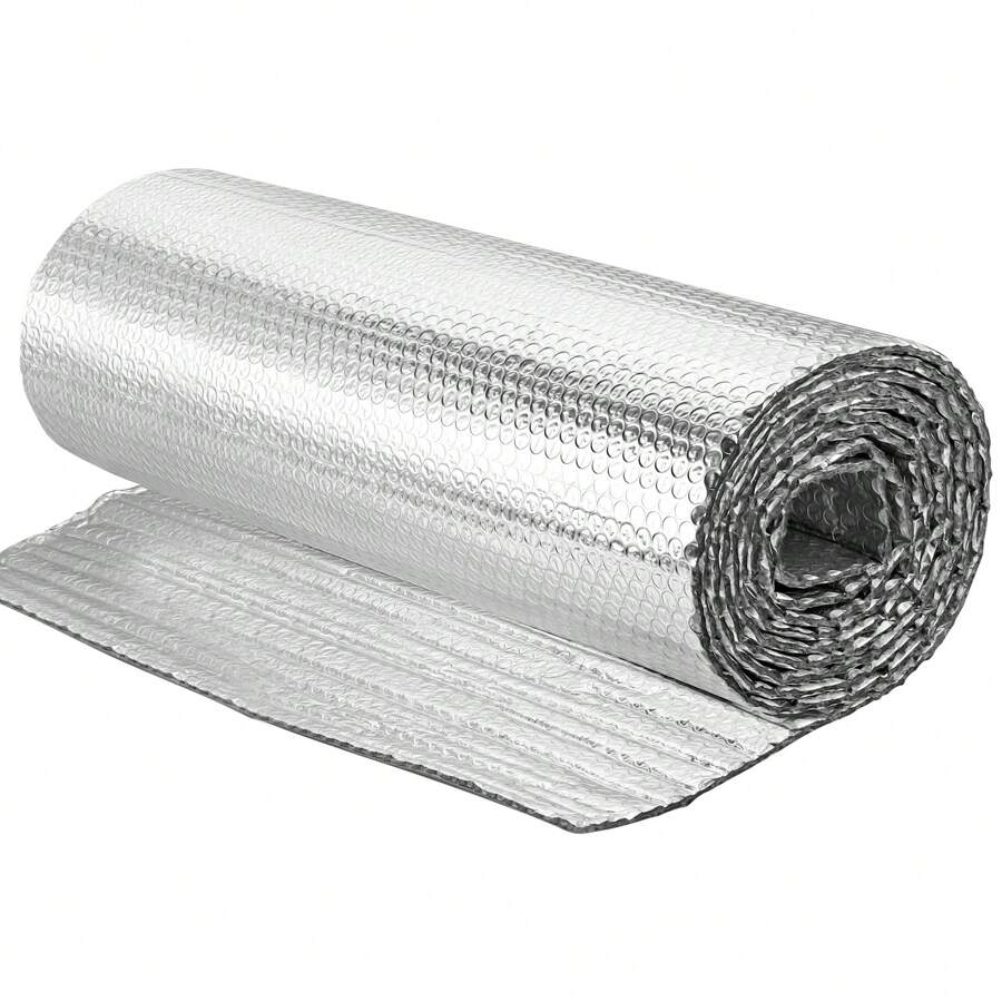 Professional Radiator Reflector Panels 5m X 0.6m X 6mm Thick Aluminum Radiator Foil Foldable Radiator Reflector Foil Double Heat Reflective Radiator Foil For Energy Saving And Heat Reflection - 銀色 - 查看 1