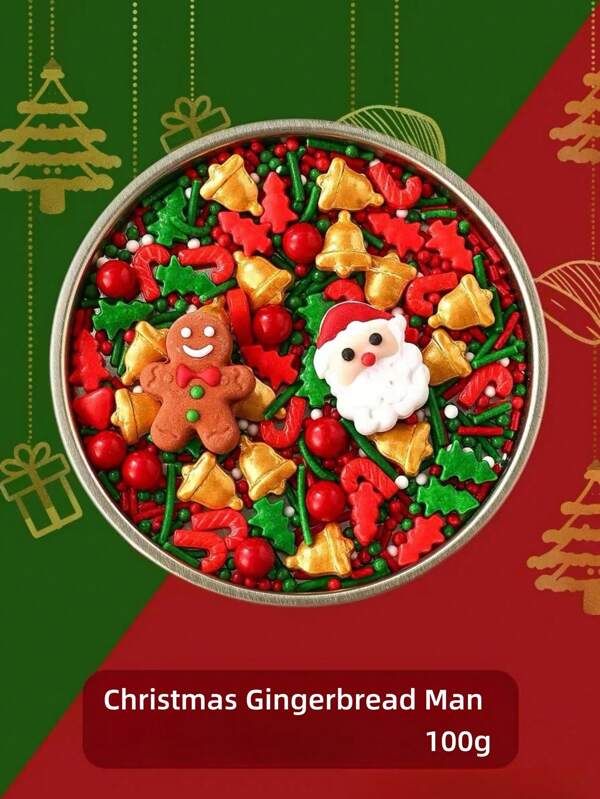 100g Christmas Cake Decorations Sprinkles, Santa Claus Bell Sprinkle Balls, Christmas Candy Baking Decorations - Mochi Paper Leaves Snowflakes Cake Decorations, Christmas Party Cake Decor Christmas Gifts Merry Christmas Christmas Eve Christmas Party Christmas Christmas Decorations Christmas Pajamas Christmas Gifts Christmas Decor