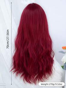 29 Inch Bangs Long Curly Hair High Temperature Silk Synthetic Fiber Wig, Party Day Halloween Daily Use High Quality Ladies Use Natural Beauty High Quality Synthetic Fiber Soft Wearable - Multicolor - View 6