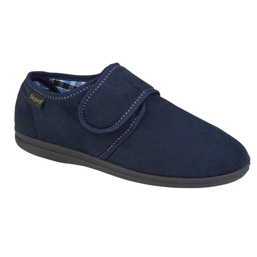 Sleepers Mens Johnny Slippers (Navy) - Blue - View 1