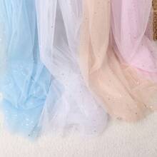 10 yards de rouleau de tulle à sequins pailletés - tissu de tulle en filet doux, pour la décoration de mariage et de fête, couture artisanale, accessoires de tutu, toile de fond de mariage, décoration de scène