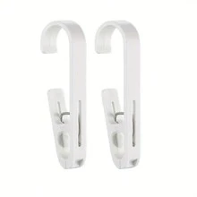 Bộ 2 kẹp quần áo hình chữ "S" dung tích lớn - Móc treo quần áo bằng nhựa chắc chắn cho giá phơi, kẹp khăn, kẹp đa năng, tiết kiệm không gian, dễ sử dụng và chống gỉ - Nhiều màu - Xem 3