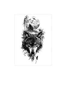 1 pieza Nuevo tatuaje 3D adhesivo, tatuajes temporales sofisticados para brazo/pierna - Multicolor - Ver 11