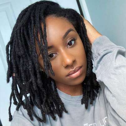 0.4 厘米厚度选项 6-20 英寸 10 股真人头发辫子接发，适合男士/女士，手工制作永久性接发束，可漂白、染色、卷曲、扭曲