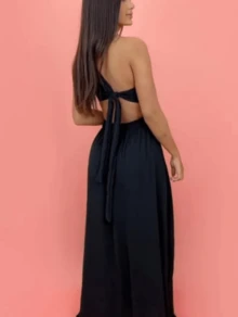Women's Tailored Dress - 黑色 - 查看 2