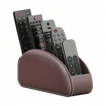 1 Stück PU-Leder Fernbedienungshalter - 5-Fach Tischorganizer für TV-Fernbedienungen, Make-up Pinsel, Schreibwaren, Brillen und kleine Artikel - stilvolle und funktionale Aufbewahrungslösung für Zuhause, Schlafzimmer und Wohnzimmer