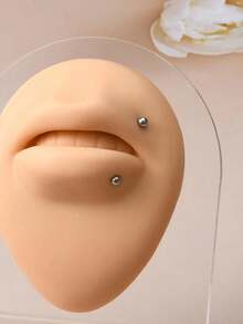 CIZME 16g 唇环 耳屏穿孔首饰 耳轮穿孔首饰 软骨耳环 女士平背耳屏耳环 前向耳轮耳环 银金推入式耳屏首饰 美杜莎穿孔首饰 唇钉穿孔首饰 16g 唇钉首饰 塑料唇钉穿孔首饰 不锈钢软骨穿孔首饰 海螺耳钉 海螺穿孔首饰 - Lip Studs/Earring Studs - 查看 3