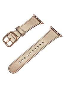 2pcs Compatible With Apple Watch Bands + Protective Case Set, Rose Gold PC Hard Material Bezel Frame Without Screen Protector, Anti-Collision Anti-Scratch Watch Protective Case, Paired With Soft Comfortable Champagne Leather Band, Compatible With Ultra 3 2 1 S10 /SE/ S9/ S8/ S7/ S6/ S5/ S4/ S3/ S2/ S1, Essential Accessory For Men And Women For Summer Beach, Party, Mother's Day, Teacher's Day, Graduation Season - Champagne - View 5