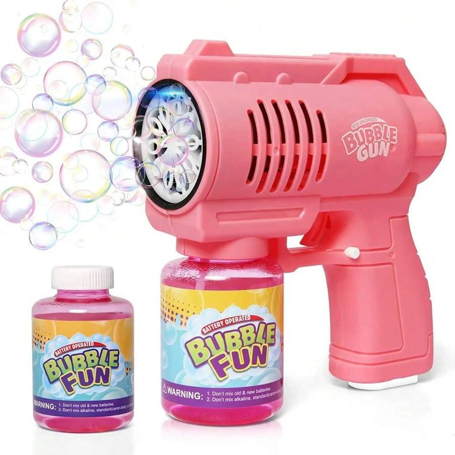 Soap Bubble Gun Air Bubble Maker 10 Holes Automatic Machine Battery