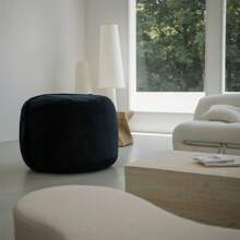 Puf sillón cama de 3 pies de diámetro (36"x36"x24") acogedor para adultos y niños, sillón perezoso de gran tamaño, sofá cama grande, relleno de espuma de alta densidad - Negro - Ver 6