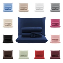 Jogo de Lençol Queen 4 peças Micropercal 400 Fios - Azul Marinho - Visão 2