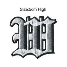 1 Pièce Optionnelle Alphabet Noir Edge Patch Brodé, Fer Sur/insignes, Vêtements Et Accessoires Décoration