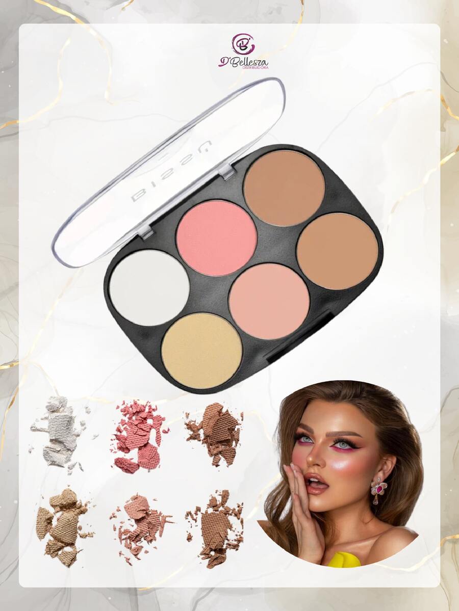 Bissu Face Palette With Bronzer, Blush And Highlighter 15g - 01 tHE MERE MERE - View 1