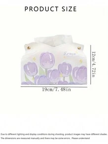 1pc Floral Pattern Tissue Box Cover Holder, Dining Table Napkin Container, Creative Towel Holder, Bathroom Living Room Bedroom Dressing Table Countertop Tissue Storage Box, Home Decor, Bathroom Accessories,Home Stuff,Table,Home Decorations,Home Organization And Storage, For Home Kitchen Bedroom Living Room Dining Room, Home Decoration Accessories, Decorative Box,Women Wedding Gift,Summer Travel Holiday Festival Must-Have