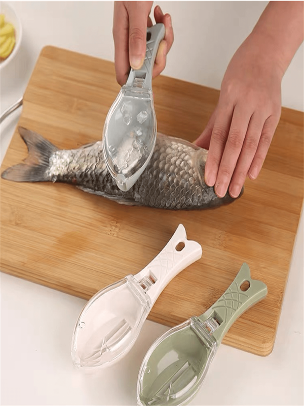 Raspador Com Coletor de Escama de Peixe Retira Escamas DESCAMADOR de PEIXE