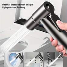 Stainless Steel Bathroom Companion Set: Dual-Use Faucet, Boosting Spray Gun & Support With Telescopic Pipe - No Electricity Needed