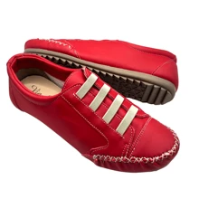 Women's Casual Mocatenis Shoes Conforte Moda - 紅色 - 查看 3