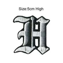 1 Pièce Optionnelle Alphabet Noir Edge Patch Brodé, Fer Sur/insignes, Vêtements Et Accessoires Décoration