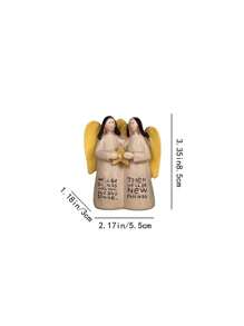 燕燕天使姐妹朋友温暖的怀抱，姐妹是永远的朋友雕像树脂桌面艺术摆件家居装饰雕像守护天使雕像女性天使（三姐妹）最佳礼物 - 彩色 - 查看 10