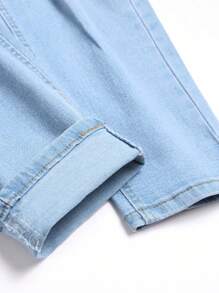Men's Casual Skinny Distressed Denim Jeans - Light Wash - View 5