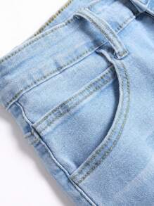 Men's Casual Skinny Distressed Denim Jeans - Light Wash - View 3