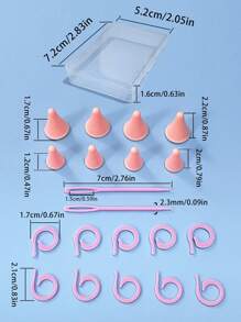 20 件针织配件套装，包括 4 件大针织针帽、4 件小针织针帽、2 件塑料针织针、10 件针迹标记器，粉色 - 粉色 - 查看 4