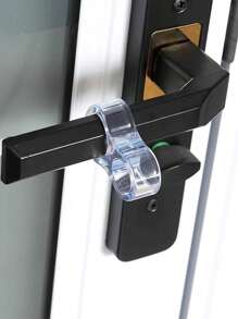 2 miếng chắn tay nắm cửa, chặn cửa êm, vỏ bảo vệ tay nắm cửa, đệm - Trong sáng - Xem 4