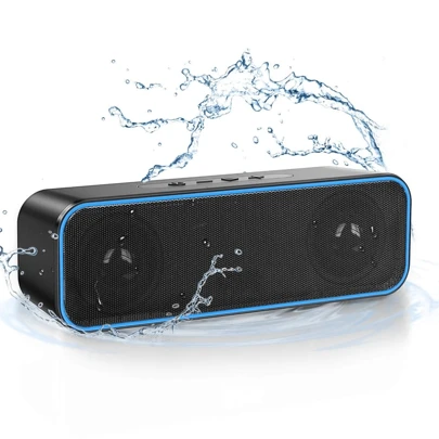 12W Portable Wireless Speaker - 36H Long-Lasting Battery Life, Wireless Stereo Pairing, 5.3 TWS Technology, Waterproof Shower Speaker, Compact Travel Speaker For Outdoor Adventures And Home Entertainment
