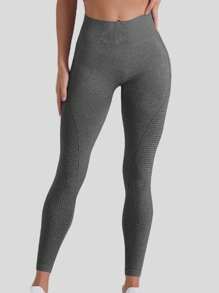 3条装女士无缝高腰瑜伽裤，吸湿排汗，提臀，日常及运动穿着，扎染设计紧身裤 - 彩色 - 查看 7