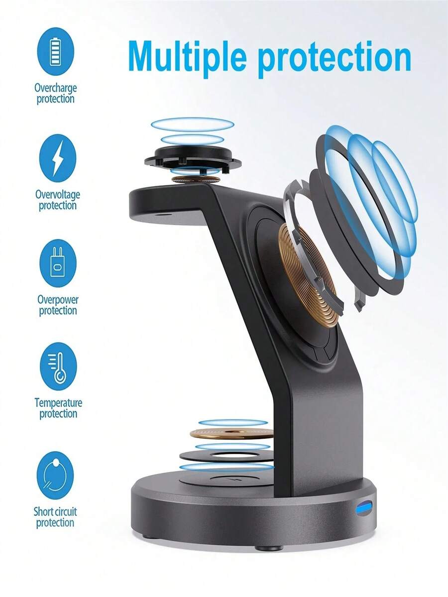 3 In 1 Wireless Charger Stand Compatible With Iphone 15 14 13
