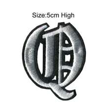 1 Pièce Optionnelle Alphabet Noir Edge Patch Brodé, Fer Sur/insignes, Vêtements Et Accessoires Décoration