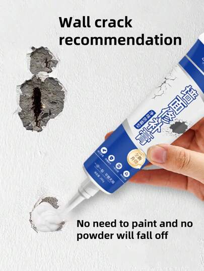 1 Piece Of Wall Repair Paste Nail Hole Repair Wall Repair Paste White Household Putty Paste Anti-Mildew And Odor-Free Wall Repair Paste