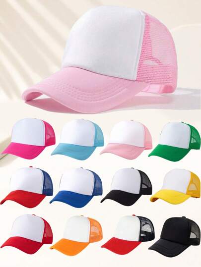 3 Pieces Unisex Funny Game Day Baseball Caps, DIY Design Available, Adjustable Outdoor Sun Hat, Travel, Beach Vacation, Sports, Y2k Style, Daddy Hat, Sponge Mesh Breathable Trucker Hat, Best Christmas Gift