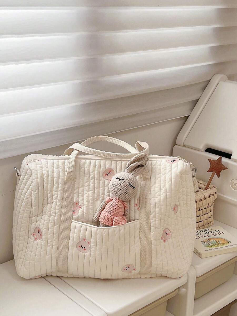 Large Capacity Foldable Washable Travel Tote Bag, Handheld And Shoulder