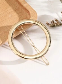 1pc Elegant Round Zinc Alloy Snap Hair Clip Hair Clips Claw Clips Hair Barrettes