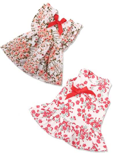 Váy hoa không tay American Doll 18 inch, Phụ kiện quần áo búp bê trẻ em (Không bao gồm búp bê), Quần áo búp bê, Phụ kiện búp bê em bé, Phụ kiện búp bê