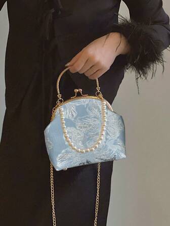 1 Pc Fashion Glamorous Crossbody Bag With Flower Pattern.Lightweight Elegant Shoulder Bags With Adjustable Strap.Exquisite Satchels.Portable Evening Bags.Wristlet Bags. Quiet Luxury Lady's Purse.Perfect For Night Out