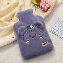 1 件可爱狗狗设计热水袋，2000 毫升厚可拆卸暖袋，用于缓解疼痛、肌肉痉挛、手脚暖袋，适合送给家人和朋友的冬季生日和圣诞节礼物 - 彩色 - 查看 6