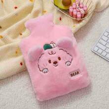 1 件可爱狗狗设计热水袋，2000 毫升厚可拆卸暖袋，用于缓解疼痛、肌肉痉挛、手脚暖袋，适合送给家人和朋友的冬季生日和圣诞节礼物 - 彩色 - 查看 5