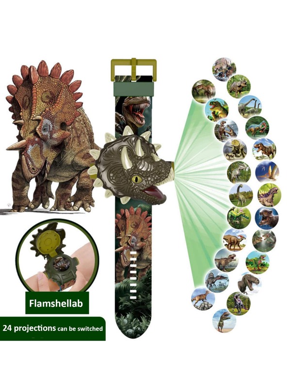 1 bucă ceas casual cu proiecție pentru dinozauri
