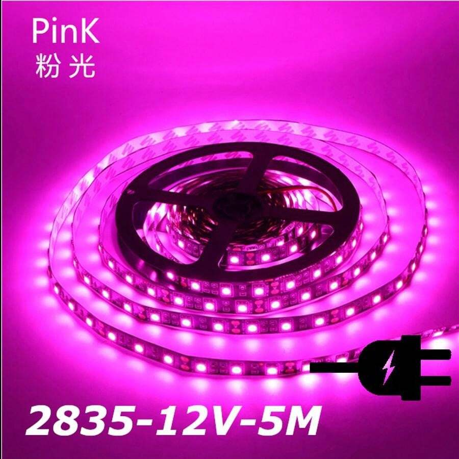 LED STRIP 2835 - สีชมพูพร้อมแหล่งจ่ายไฟ - ดู 1