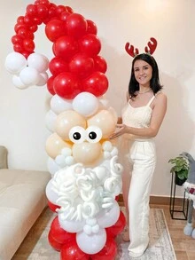 Conjunto de 62/124/41 globos para fiesta de Navidad, incluye globos de látex de Papá Noel rojos y globos de látex de árbol de Navidad con estrellas doradas, para arco, columna, decoración navideña de cuento de hadas, decoración del ambiente de Papá Noel, decoración interior y exterior, Año Nuevo, cumpleaños, Halloween, decoración de Halloween