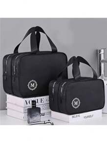 1 túi đựng đồ vệ sinh cá nhân du lịch tách biệt khô và ướt, hộp đựng mỹ phẩm đa chức năng dung tích lớn chống thấm nước. Thích hợp cho bơi lội, phòng tập thể dục, sử dụng trong phòng tắm. Hộp đựng đồ vệ sinh cá nhân và mỹ phẩm dung tích lớn. Thích hợp cho nam giới. - màu đen - Xem 12