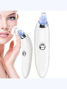 Professional Blackhead Vacuum Acne Cleaner Pore Remover Inhaler Spot Facial Cleaning Remover Face Care Beauty DeviceTools,Cleansing Beauty Device, Facial Cleansing, Blackhead Removal, Pore Minimizing, Electric Vacuum Blackhead Remover Acne White Heads Removal Facial & Skin Care Devices - White - View 2