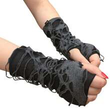 1 Pc Gloves In One Size Halloween Gloves Beggar Black Hole Gloves Punk Dark Gloves Cosplay Clothing Accessories Gloves