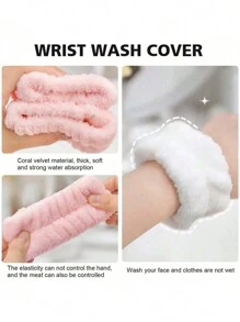 2 stuks polsbandjes voor vrouwen om het gezicht te wassen, microvezel waterdichte polsbescherming, handdoek met bescherming tegen zweet, voor het wassen van het gezicht, waterdichte polsband, vochtabsorberende polsbescherming voor vrouwen, polsbandjes voor het wassen van de pols en het gezicht, het afvegen van zweet tijdens het sporten voor meisjes, voorkomt dat er water over je armen loopt, zweetabsorberende wikkels voor sport en fitness - perfect voor hardlopen, basketbal en meer!