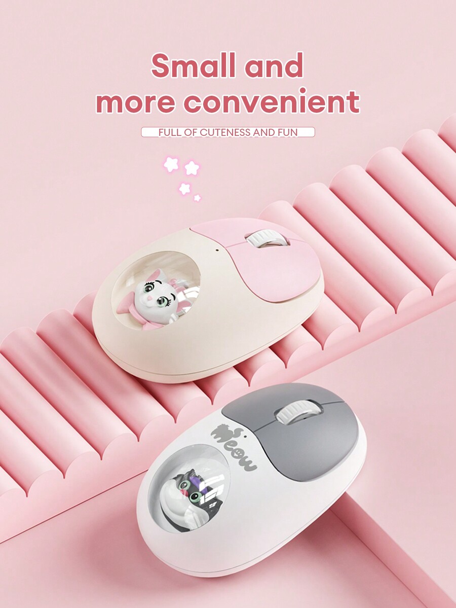 Disney QSMS02 Mouse senza fili a forma di gatto Marie, design carino